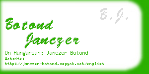 botond janczer business card